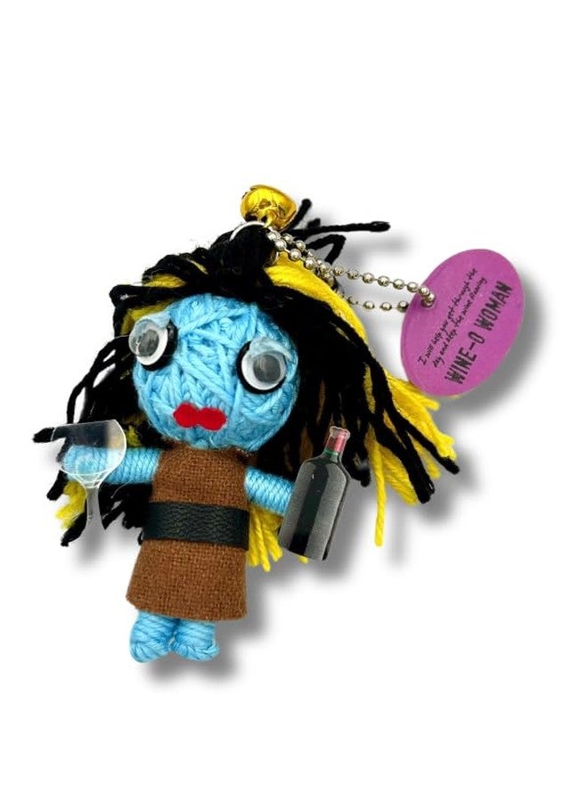 Watchover Voodoo 3-Inch Wine-O Woman Keychain - Handcrafted Gift to Bring Good Luck and Positivity Everywhere You Go - Image 3